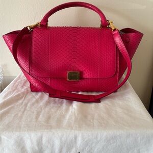 Stunning CELINE PYTHON Trapeze shoulder and handbag